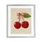 Stupell Industries Cherries with Pink Plaid Bow Framed Print Under Glass, design by Christine Simpson Art